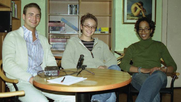 Timo, Nikola und Caro beim Interview im SCHMIT-Z